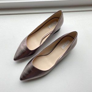 Cole Haan Pointy Flats with 1in Heal - Soft Metallic